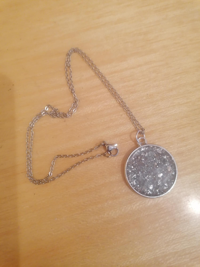 Collier rond argenté acier inoxydable hypoallergénique 