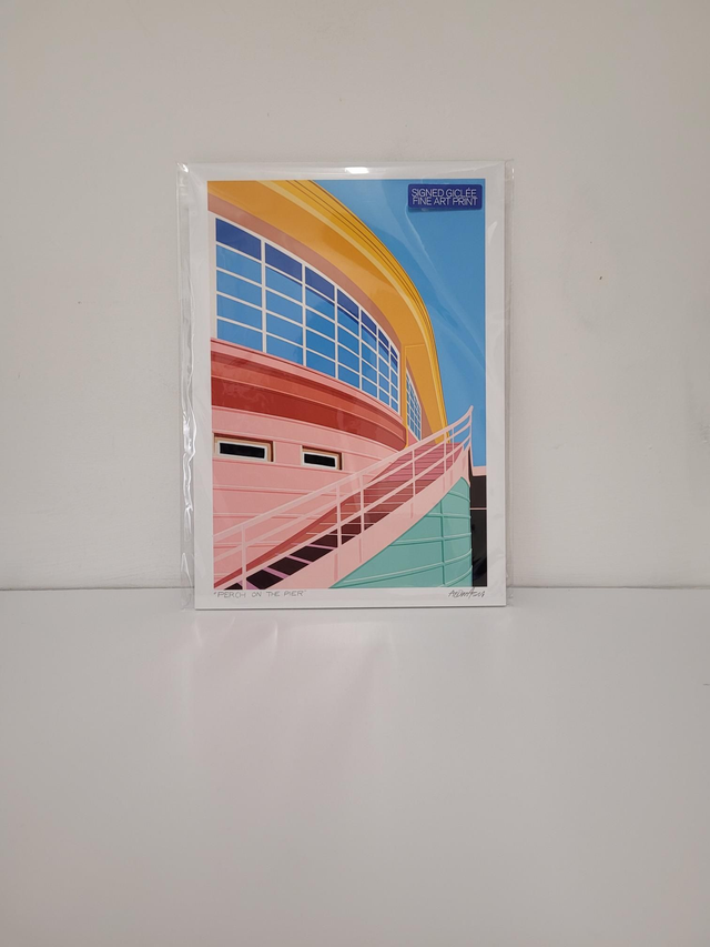 Perch on the Pier Signed Giclée A4 Print - JP-116