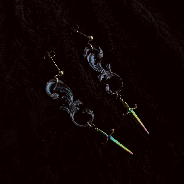 Baroque Dagger Earrings