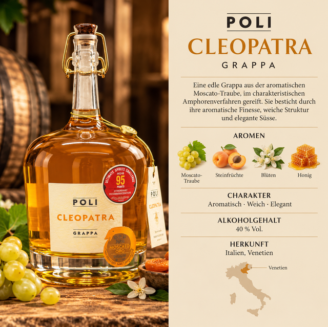 Grappa Cleopatra Moscato Oro, Grappa invecchiata