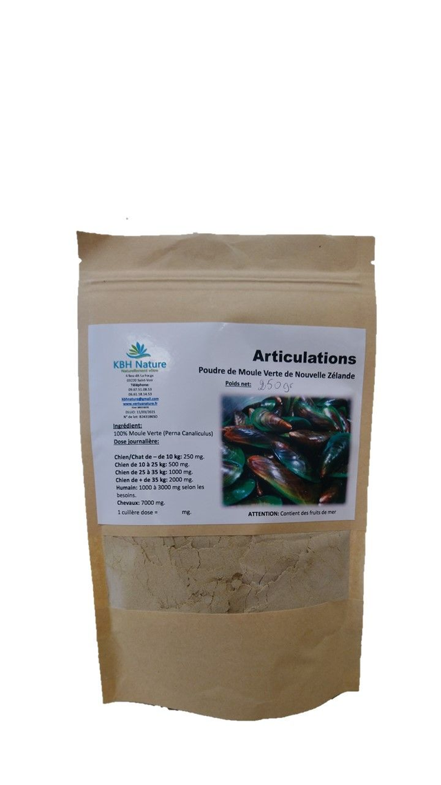  Moule verte de Nouvelle Zélande en poudre 250 gr