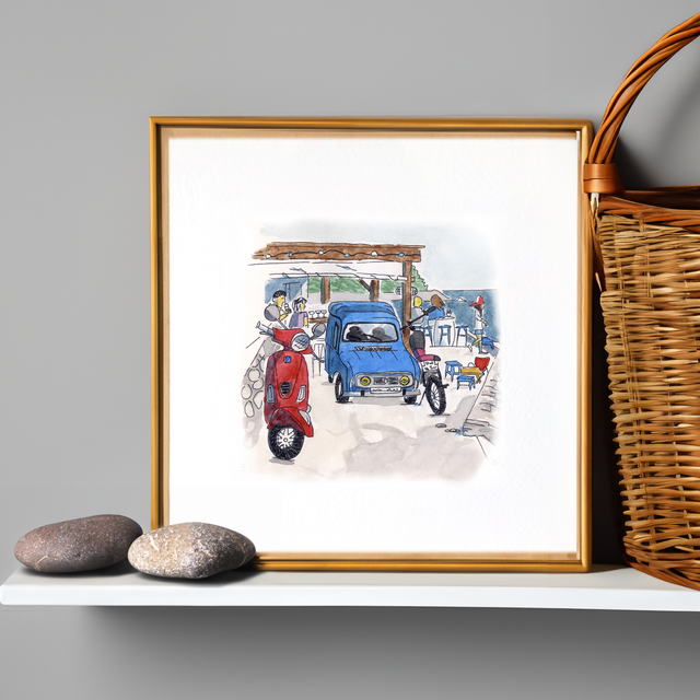 Bidart Beach, Guéthary, Pays Basque Custom Art Print - Perfect Surfer Gift - French Coastal Decor
