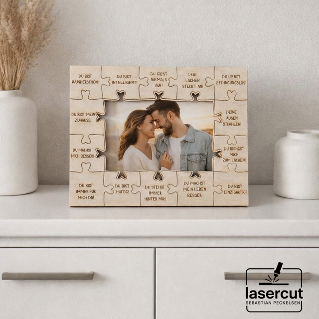 Bilderrahmen aus Birkenholz – mit liebevollen Botschaften & Charme