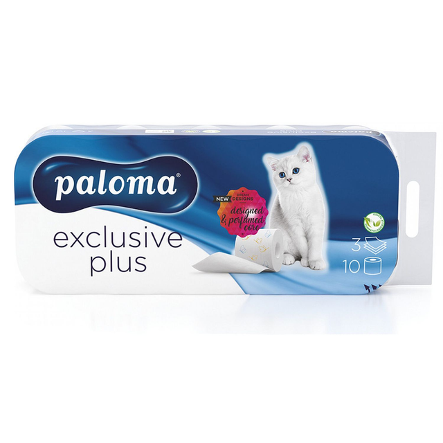 Paloma Exclusive Toaletný papier 3-vrstvový 10 roliek