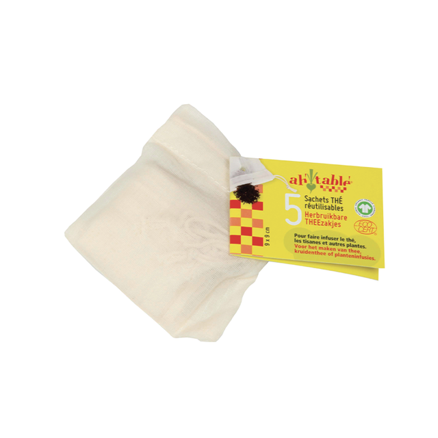 FILTRE EN COTON BIO Filtres en coton bio – Lot de 5 filtres réutilisables et écologiques