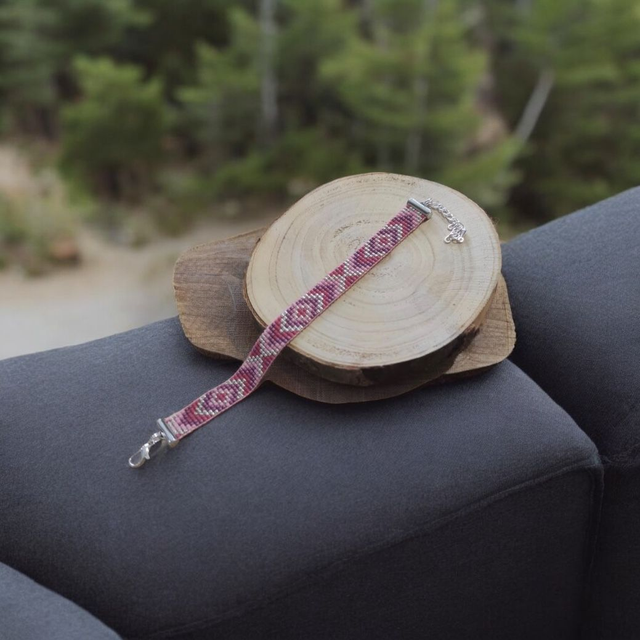 Bracelet rose et violet