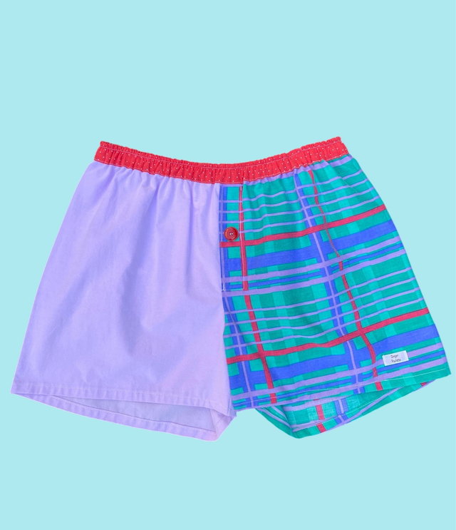 Caleçon à carreaux -  taille L 