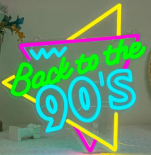 LED lamp neon stijl Back To The 90'S (31x31cm)