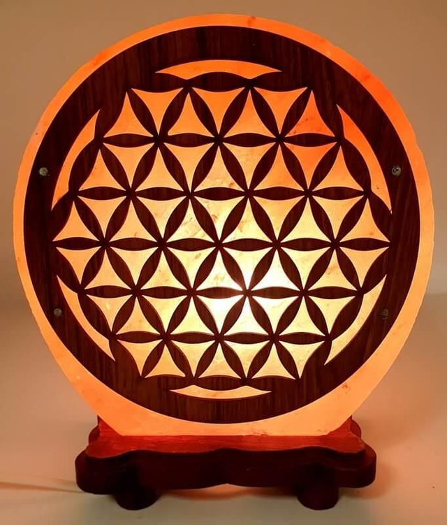 Lampe de Sel "Fleur de Vie"