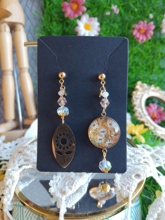 boucles d'oreilles douces fleurs
