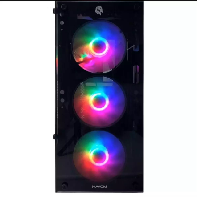 Gabinete COM FAN RGB LED 17-59 Pc Gamer Vidro Frontal E Lateral Temperado