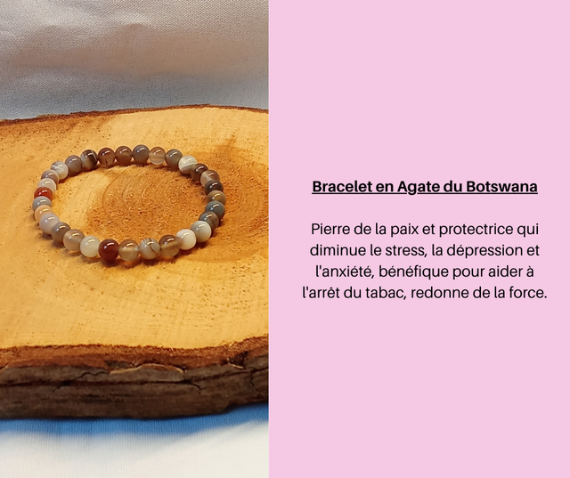 213- Bracelet en Agate du Botswana