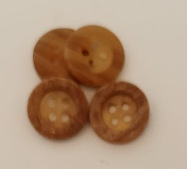 Knopen: Houtlook oranje 10mm