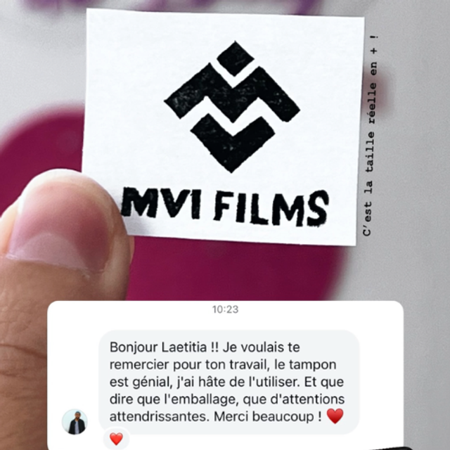 Tampon Logo gravé à la main avec amour