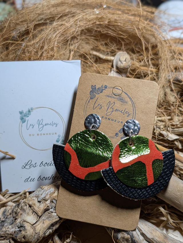 Boucles d'oreilles Dona vert do141