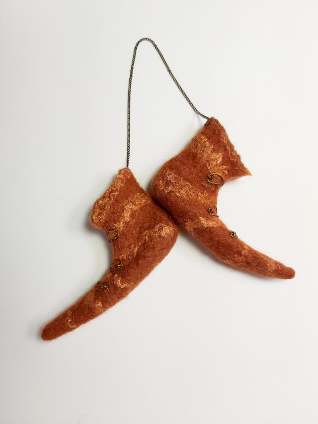 Fairy Slippers - rust/antique gold