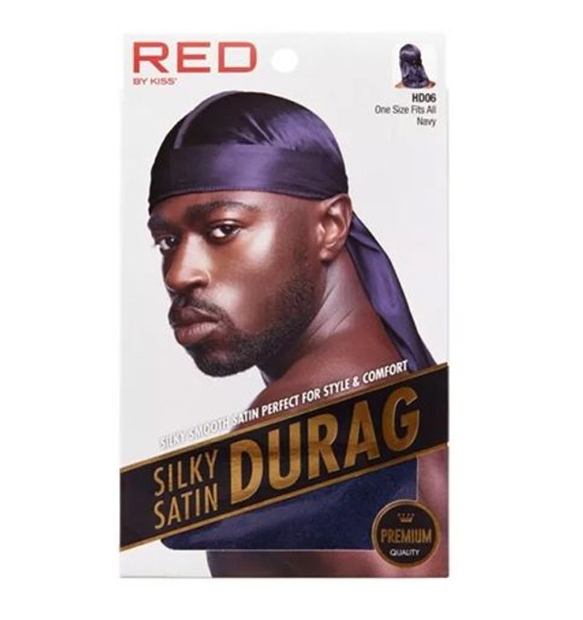 RED BY KISS: SILKY SATIN DURAG - NAVY