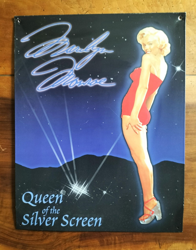 Plaque metal Marilyn Monroe / occasion B.E