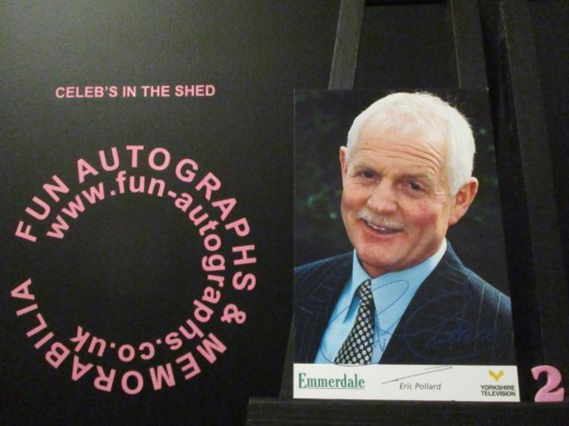 Chris Chittell (Eric Pollard) Original Emmerdale Yorkshire Tv Logo Pre-Print Cast Card (2)