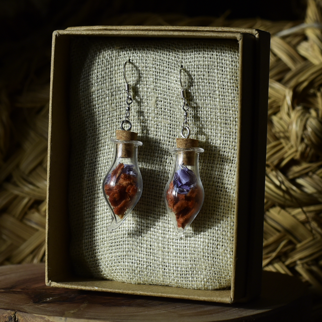 boucles fioles silver lotus &amp; dagga