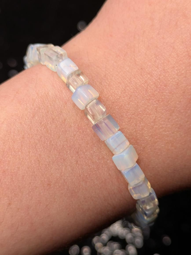 Bracelet opaline carré 