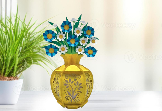 Lanterne Pâquerette bleue