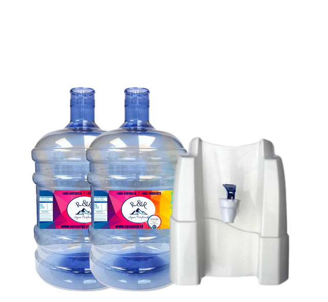 Dispensador Basico + 2 Bidones (Envases Incluidos)