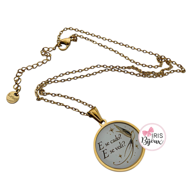 Collana girocollo E se cado? E se voli?