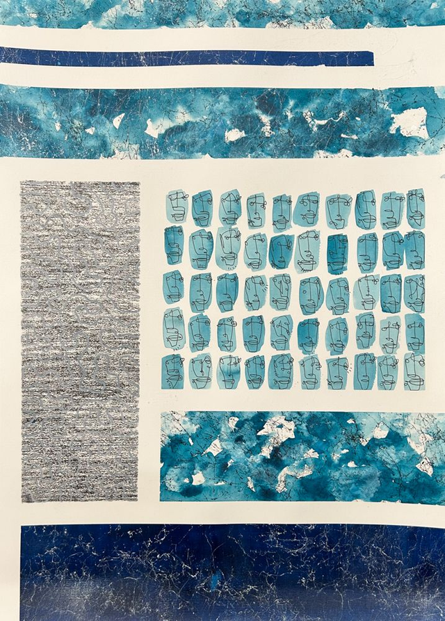 carinhas mix media 50x70cm