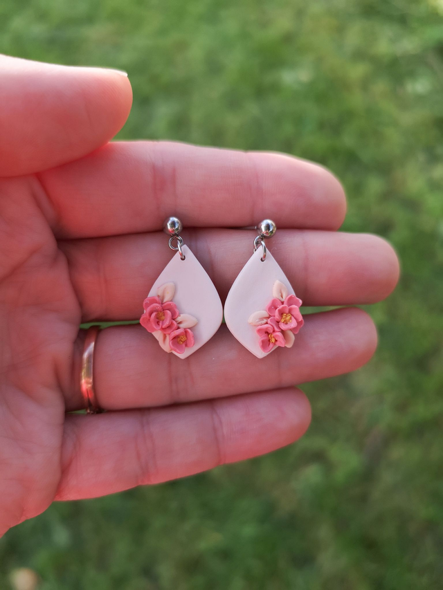 Collection Florale Jardin de Corail - Boucles d'oreilles Coline