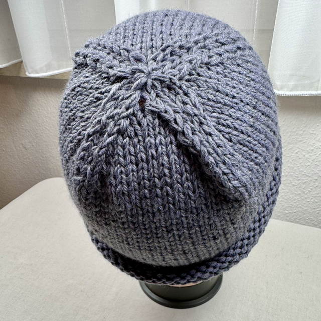 Gestrickte Herren Rollrandmütze, Fischermütze aus weicher Wolle 