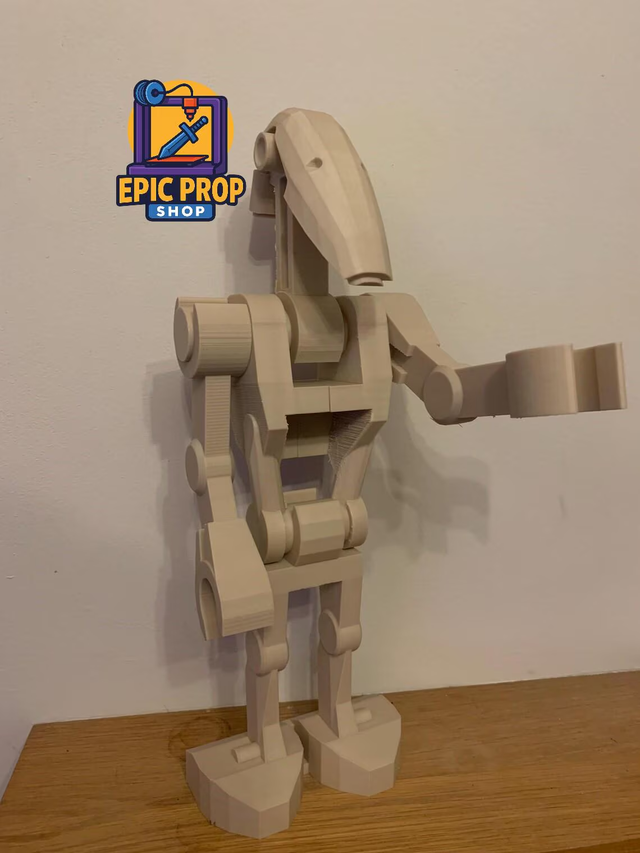 Giant Star Wars Brick Inspired B1 Battle Droid - 3D Printed