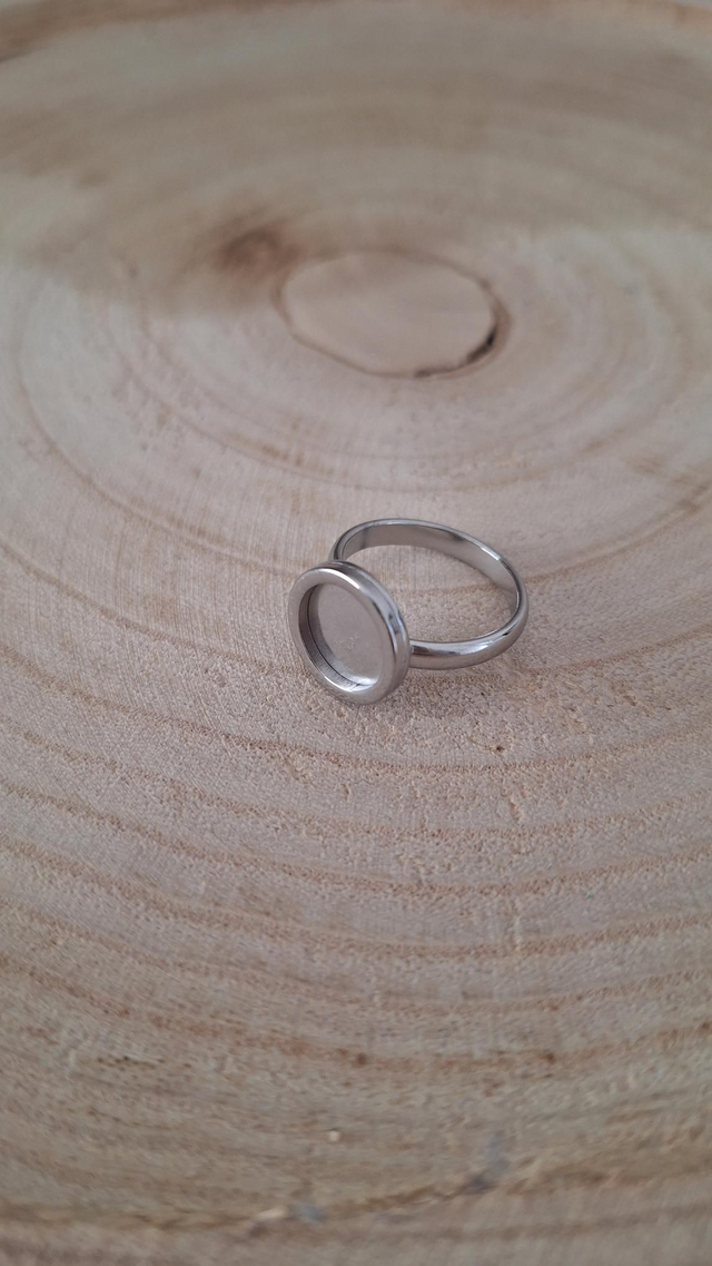 Bague Ronde Argenté Personnalisable 