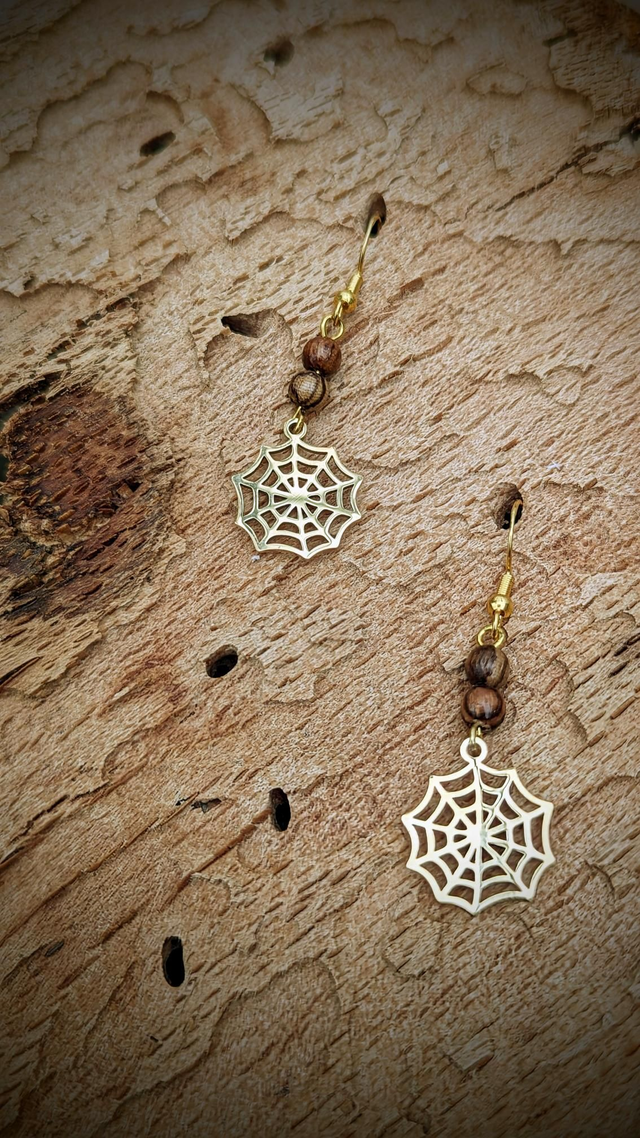 Boucles d'oreilles - Toile d'araignée