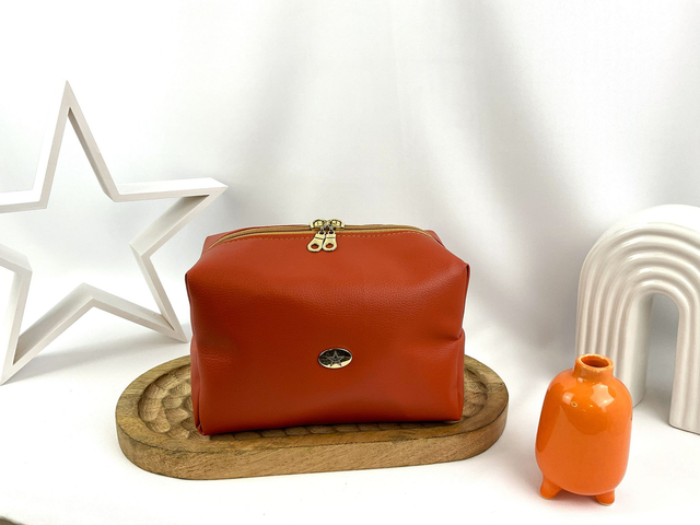 Trousse de toilette – motif Terracotta &amp; Mandarine