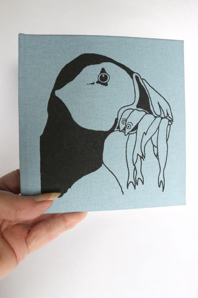 Puffin artists sketchbook with grey cover