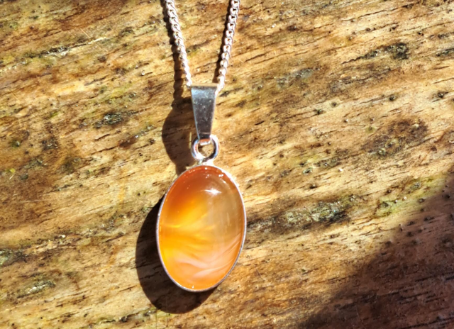 Amber Agate Pendant 