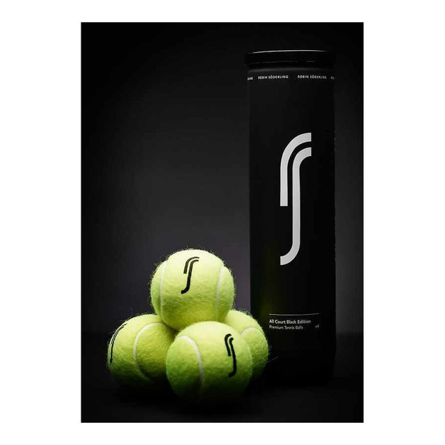 Robin Soderling Black Edition Tennis Balls (4 ball tube)