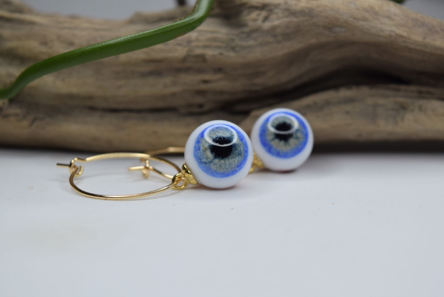 CRÉOLES OEIL DE GNOME MONTURE OR