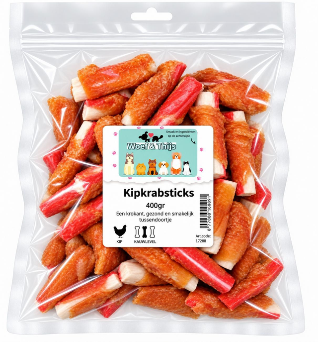 Kipkrabsticks 400gr