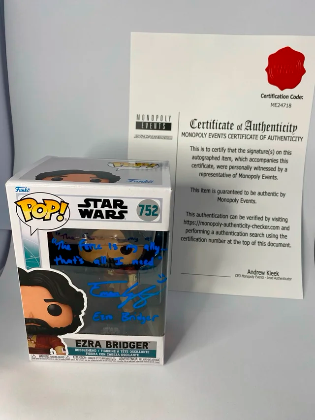 Funko Ezra Bridger 752Starwars firma Eman