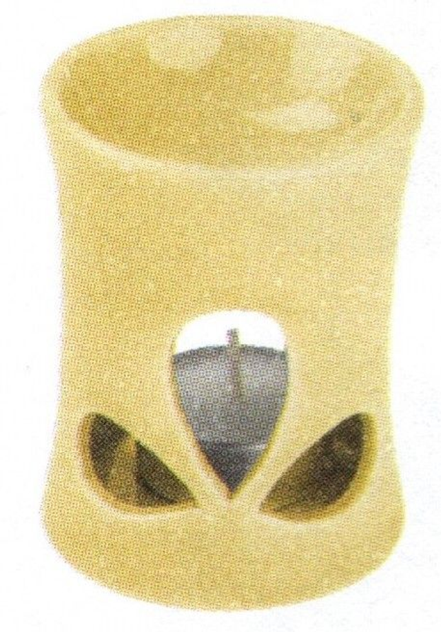 Duftlampe - Blattmuster im Farbton gelb