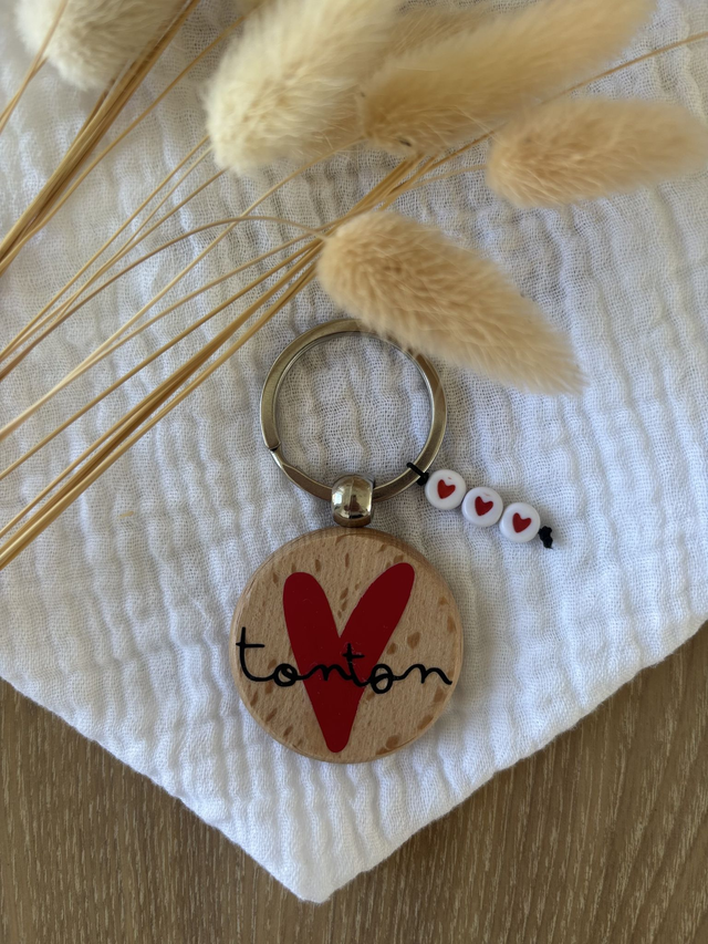 Porte-clés coeur - Tonton