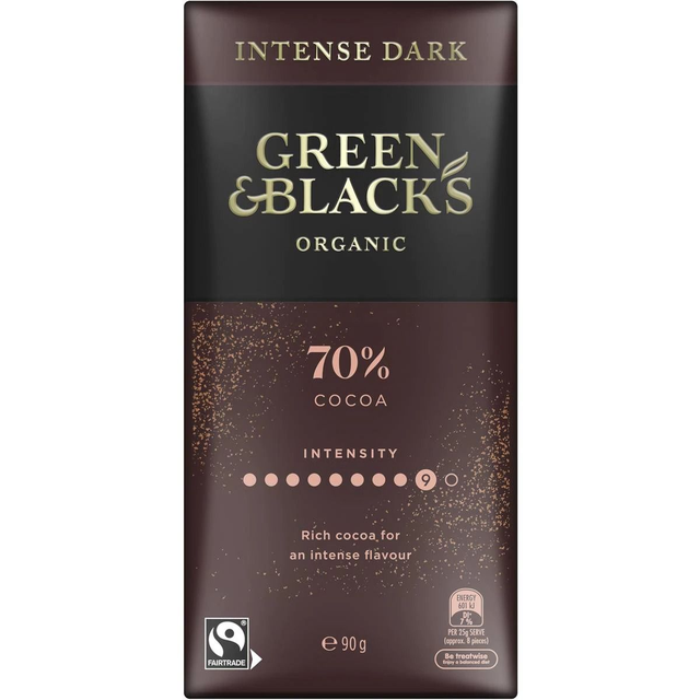 Green &amp; Black's Organic 70% Cocoa Intense Dark Chocolate
