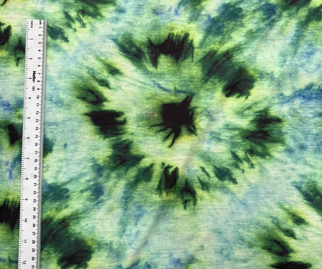 Green Tie Dye Viscose Jersey