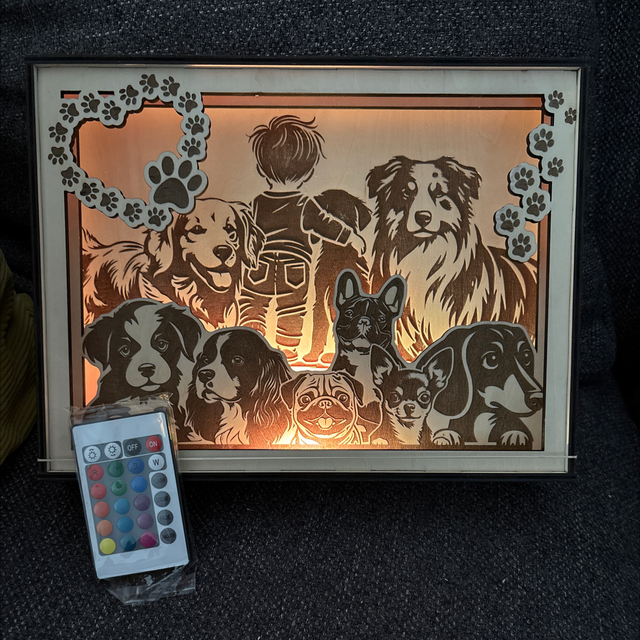 Le cadre lumineux  mon toutou 