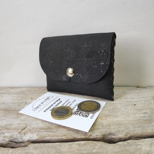 Porte monnaie Multicartes Liège Noir