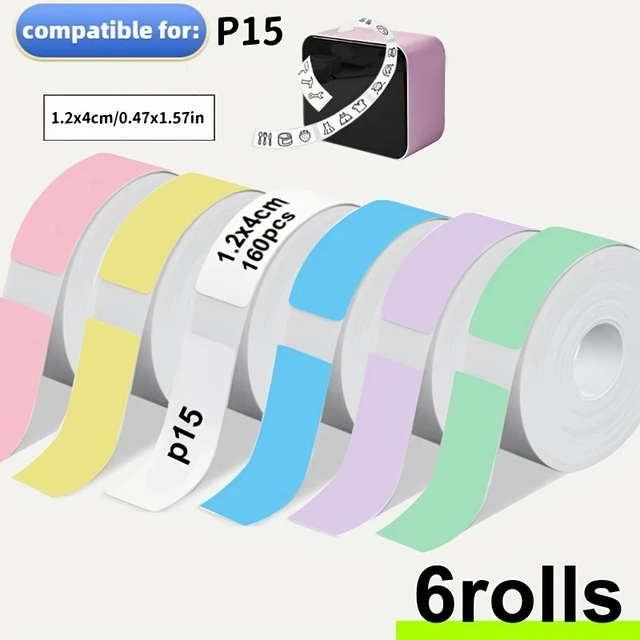 Colored stickers suitable for P15 6 rolls 