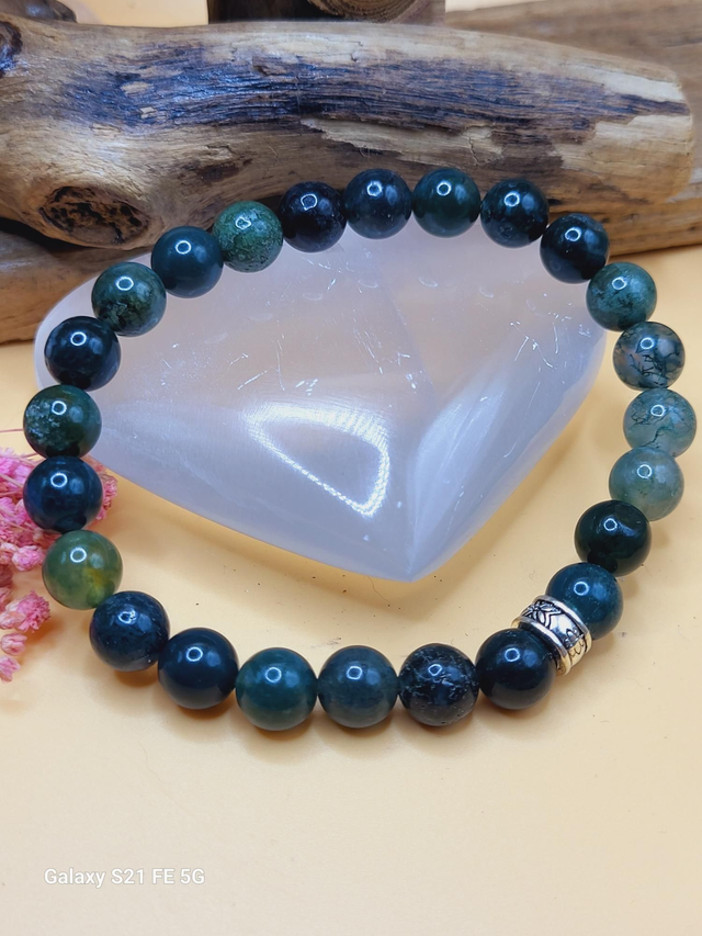 Bracelet agate mousse 