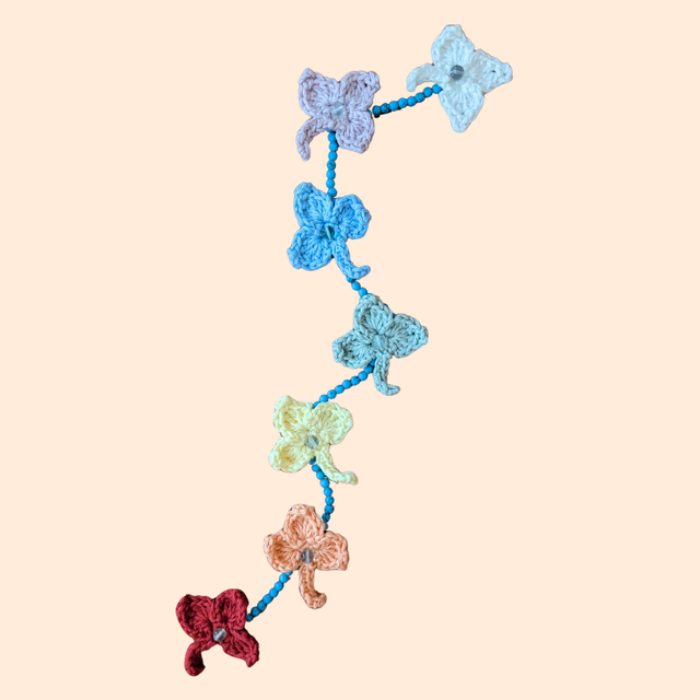 Guirlande de chakras "Trèfles &amp; fluorite"